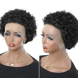 Pixie Cut Wig 13x4  13x1 Lace Frontal Wig 100% Remy Human Hair Pixie Curls Short Pixie Bob Human Hair Wig Transparent Lace Front Wig