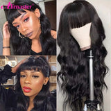 Body Wave Wig With Bangs Brown Human Hair Wigs For Women Body Wave Human Hair Wigs Brazilian Human Hair Wigs On Sale