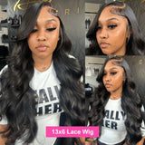 180% 13x4 360 Body Wave Lace Front Human Hair Wigs