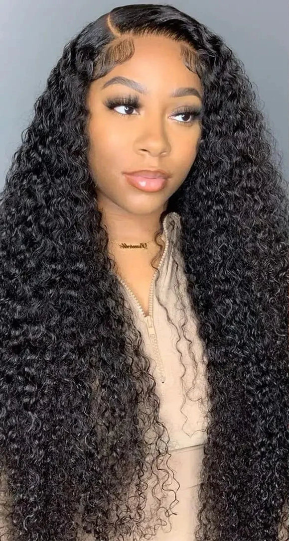 Deep Wave Lace Front Wigs Human Hair 250% Density 5x5 HD Lace Front Wigs Human Hair Deep Curly Lace Frontal Wigs Human Hair