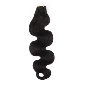 Long Body Wave Tape in Human Hair Extension Brazilian Remy Skin Weft Tape Hair Natural Black Adhesive Tape on Hair 100g