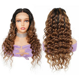 Remy Human Hair Wigs Lace Front Wigs Loose Deep Wave 1B30 4x4 Lace Closure Wig Ombre Brown Pre-Plucked for Women