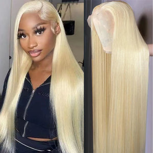 13x6 HD Transparent Blonde Straight 13x6 Lace Front Human Hair Wigs Brazilian Lace Frontal For Women Lace Frontal Wig