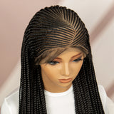 Cornrow Box Synthetic Braided Wigs Full Lace Box Braided Wigs for Black Women with Natural Baby Hair 360 Lace Wigs