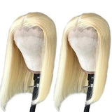 613 Honey Blonde and Ginger Brazilian Straight Bob Wig Full Lace Front Human Hair Wigs For Women Glueless HD Lace Frontal Wig