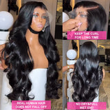 180% 13x4 360 Body Wave Lace Front Human Hair Wigs