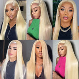 13x6 HD Transparent Blonde Straight 13x6 Lace Front Human Hair Wigs Brazilian Lace Frontal For Women Lace Frontal Wig