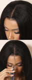 5X5 HD Lace Closure Wig Silk Press Yaki Straight Lace Wig Pre Cut Pre Bleached Glueless Wig Human Hair Ready To Wear