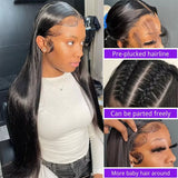 Hidden Strap 350 Lace Front Wigs Human Hair Glueless Wig Transparent Lace Front striaght Wig with Invisible Drawstring